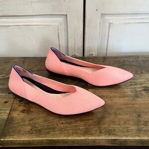 Rothy's Pink pointed toe. Worn twice.